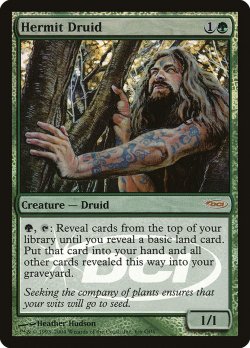 画像1: 隠遁ドルイド/Hermit Druid (PRM/緑R/英/foil/EX+) ※詳細要確認