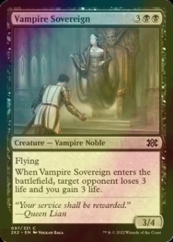 画像1: [FOIL] 吸血鬼の君主/Vampire Sovereign 【英語版】 [2X2-黒C]