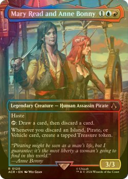 画像1: [FOIL] メアリ・リードとアン・ボニー/Mary Read and Anne Bonny (全面アート版) 【英語版】 [ACR-金R]