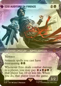 画像1: [FOIL] エツィオ・アウディトーレ・ダ・フィレンツェ/Ezio Auditore da Firenze (ショーケース版) 【英語版】 [ACR-黒MR]