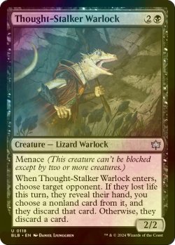 画像1: [FOIL] 思考忍びの邪術師/Thought-Stalker Warlock 【英語版】 [BLB-黒U]