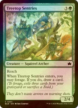 画像1: [FOIL] 樹上の哨兵/Treetop Sentries 【英語版】 [BLB-緑C]