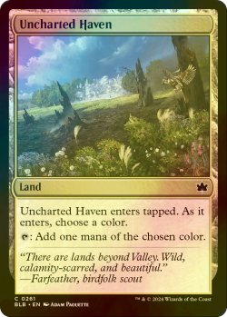 画像1: [FOIL] 未知なる安息地/Uncharted Haven 【英語版】 [BLB-土地C]