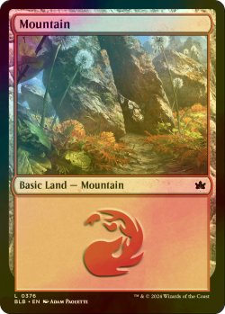 画像1: [FOIL] 山/Mountain No.376 【英語版】 [BLB-土地C]