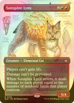 画像1: [FOIL] 陽背骨のオオヤマネコ/Sunspine Lynx (全面アート版) 【英語版】 [BLB-赤R]