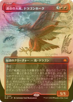 画像1: [FOIL] 運命の大嵐、ドラゴンホーク/Dragonhawk, Fate's Tempest (全面アート版) 【日本語版】 [BLB-赤MR]