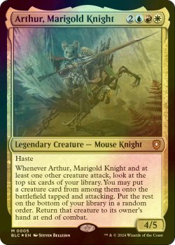 画像1: [FOIL] マリーゴールドの騎士、アーサー/Arthur, Marigold Knight 【英語版】 [BLC-金MR]