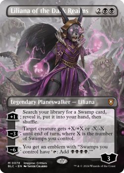 画像1: 闇の領域のリリアナ/Liliana of the Dark Realms (全面アート版) 【英語版】 [BLC-黒MR]