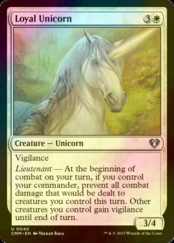 画像1: [FOIL] 忠実なユニコーン/Loyal Unicorn 【英語版】 [CMM-白U]