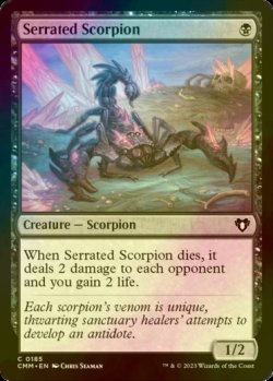 画像1: [FOIL] 鋸刃蠍/Serrated Scorpion 【英語版】 [CMM-黒C]