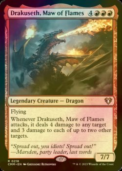 画像1: [FOIL] 炎の大口、ドラクセス/Drakuseth, Maw of Flames 【英語版】 [CMM-赤R]