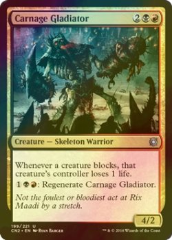 画像1: [FOIL] 殺戮の剣闘士/Carnage Gladiator 【英語版】 [CN2-金U]