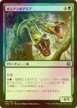 画像1: [FOIL] ネシアンのアスプ/Nessian Asp 【日本語版】 [CN2-緑U]