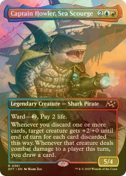 画像1: [FOIL] 海の災い魔、ハウラー船長/Captain Howler, Sea Scourge (全面アート版) 《特価品》 【英語版】 [DFT-金R]