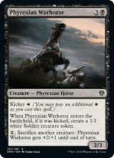 ファイレクシアの軍馬/Phyrexian Warhorse 【英語版】 [DMU-黒C]