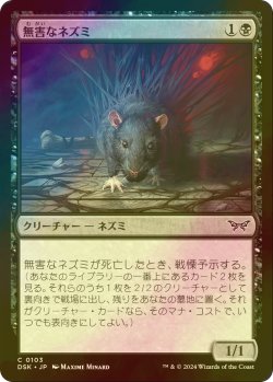 画像1: [FOIL] 無害なネズミ/Innocuous Rat 【日本語版】 [DSK-黒C]