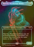 [FOIL] 殺人人形、マーヴィン/Marvin, Murderous Mimic (全面アート・海外産ブースター版) 【英語版】 [DSK-灰R]