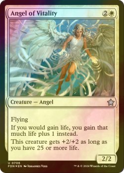 画像1: [FOIL] 生命力の天使/Angel of Vitality 【英語版】 [FDN-白U]