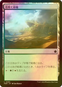 画像1: [FOIL] 花咲く砂地/Blossoming Sands 【日本語版】 [FDN-土地C]