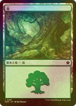 画像1: [FOIL] 森/Forest No.281 【日本語版】 [FDN-土地C]