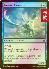 [FOIL] 氷風の精霊/Icewind Elemental 【英語版】 [FDN-青C] (予約B)