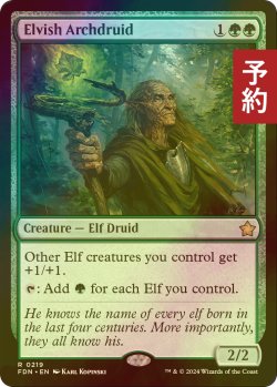 画像1: [FOIL] エルフの大ドルイド/Elvish Archdruid 【英語版】 [FDN-緑R] (予約B)