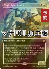 [FOIL先行対象限定]  空騎士の従者/Skyknight Squire (全面アート版・マナ・フォイル仕様) 【英語版】 [FDN-白R] (予約B)