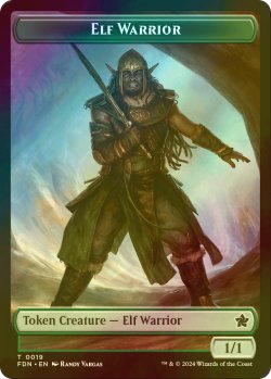 画像1: [FOIL] エルフ・戦士/ELF WARRIOR 【英語版】 [FDN-トークン]