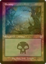 [FOIL] 沼/Swamp No.293 (旧枠) 【英語版】 [INR-土地C]