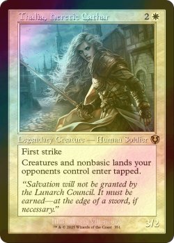 画像1: [FOIL] 異端聖戦士、サリア/Thalia, Heretic Cathar (旧枠) 【英語版】 [INR-白R]