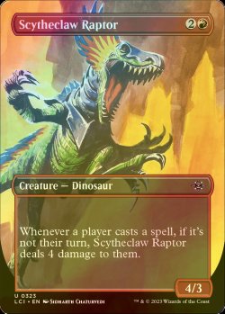 画像1: [FOIL] 鎌爪の猛竜/Scytheclaw Raptor (全面アート版) 【英語版】 [LCI-赤U]