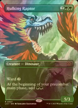 画像1: [FOIL] 巨体の猛竜/Hulking Raptor (全面アート・海外産ブースター版) 【英語版】 [LCI-緑R]