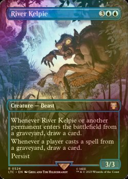 画像1: [FOIL] 川のケルピー/River Kelpie (全面アート版) 【英語版】 [LTC-青R]