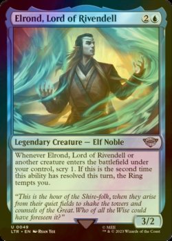 画像1: [FOIL] 裂け谷の王、エルロンド/Elrond, Lord of Rivendell 【英語版】 [LTR-青U]