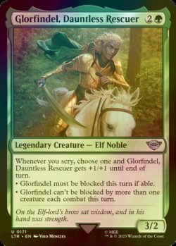 画像1: [FOIL] 勇敢なる救い手、グロールフィンデル/Glorfindel, Dauntless Rescuer 【英語版】 [LTR-緑U]