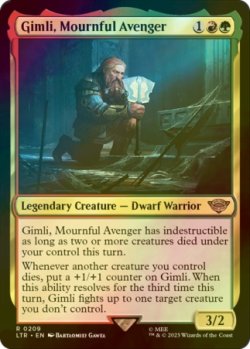 画像1: [FOIL] 死を悼む復讐者、ギムリ/Gimli, Mournful Avenger 【英語版】 [LTR-金R]