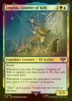 画像1: [FOIL] 打破数を競う者、レゴラス/Legolas, Counter of Kills 【英語版】 [LTR-金U]