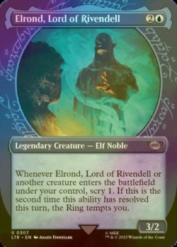 画像1: [FOIL] 裂け谷の王、エルロンド/Elrond, Lord of Rivendell No.307 (ショーケース版) 【英語版】 [LTR-青U]