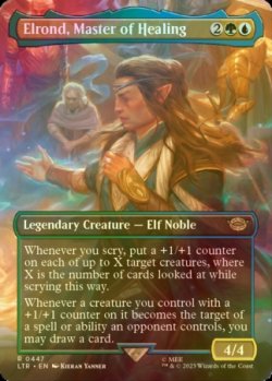 画像1: [FOIL] 医術の大家、エルロンド/Elrond, Master of Healing (全面アート・海外産ブースター版) 【英語版】 [LTR-金R]