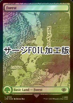 画像1: [FOIL] 森/Forest No.722 (全面アート版・サージ仕様) 【英語版】 [LTR-土地C]