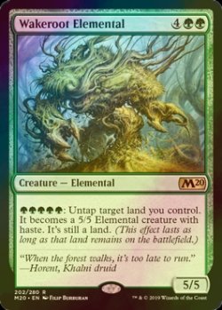 画像1: [FOIL] 覚醒根の精霊/Wakeroot Elemental 【英語版】 [M20-緑R]