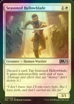 画像1: [FOIL] 歴戦の神聖刃/Seasoned Hallowblade 【英語版】 [M21-白U]