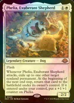 画像1: [FOIL] 溌剌の牧羊犬、フィリア/Phelia, Exuberant Shepherd 【英語版】 [MH3-白R]