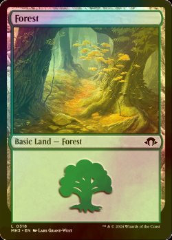 画像1: [FOIL] 森/Forest No.318 【英語版】 [MH3-土地C]