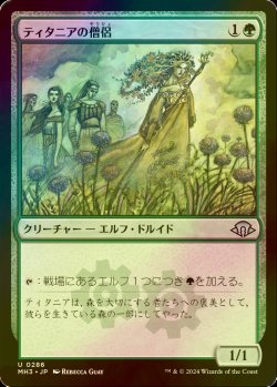 画像1: [FOIL] ティタニアの僧侶/Priest of Titania 【日本語版】 [MH3-緑U]