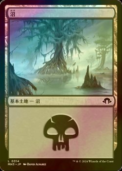 画像1: [FOIL] 沼/Swamp No.314 【日本語版】 [MH3-土地C]