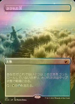 画像1: [FOIL] さびれた浜/Deserted Beach (全面アート版) 《特価品》 【日本語版】 [MID-土地R] ※裁断ずれ