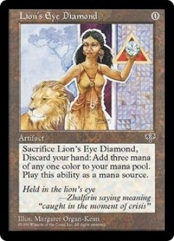 画像1: ライオンの瞳のダイアモンド/Lion's Eye Diamond (MIR/灰R/英/通常/NM) ※詳細要確認 