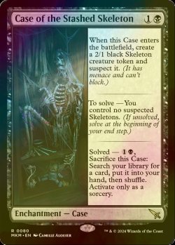 画像1: [FOIL] 謎の骸骨の事件/Case of the Stashed Skeleton 【英語版】 [MKM-黒R]