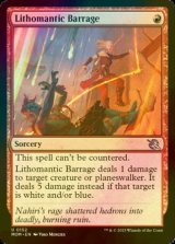 [FOIL] 石術の連射/Lithomantic Barrage 【英語版】 [MOM-赤U]